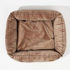 Лежанка велюровая Pet Lab, 45 х 40 х 15 см, бежевая - фото 806472337