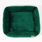 Лежанка для кошек и собак велюровая Pet Lab, 55×50×15 см, изумрудная - Фото 4