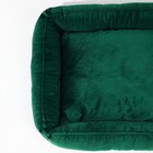 Лежанка для кошек и собак велюровая Pet Lab, 55×50×15 см, изумрудная - Фото 5