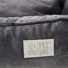 Лежанка для кошек и собак велюровая Pet Lab, 55 х 50 х 15 см, серая - Фото 3
