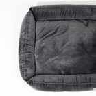 Лежанка для кошек и собак велюровая Pet Lab, 55×50×15 см, серая - фото 57987523