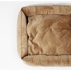 Лежанка для кошек и собак велюровая Pet Lab, 55×50×15 см, бежевая - фото 43754512