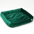 Лежанка для кошек и собак велюровая Pet Lab, 70 х 65 х 15 см, изумрудная - Фото 1