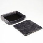 Лежанка для кошек и собак велюровая Pet Lab, 70×65×15 см, серая 9606193