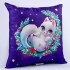 Новогодняя подушка квадратная «Котёнок», на новый год - фото 23231507