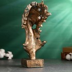 Фигура "Голова девушки в цветах" бронза, 30х14х16см - Фото 3