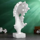 Фигура "Голова девушки в цветах" белая, 31х14х16см - фото 23185048