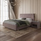 Кровать «Алькасар» без ПМ, 120×190 см, премиум велюр, цвет пыльная роза - Фото 1