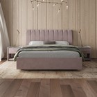 Кровать «Алькасар» с ПМ, 120×190 см, премиум велюр, цвет пыльная роза - Фото 3