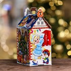 Подарочная коробка "Поздравление Деда Мороза" , Дом , 17,6 х 14,3 х 29 см - фото 7840665