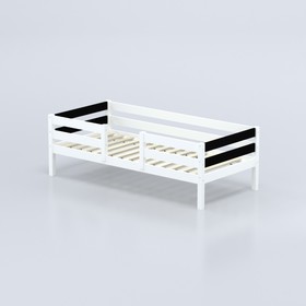 Кровать «Савушка-04», 1-ярусная, цвет чёрный, 90х200 см