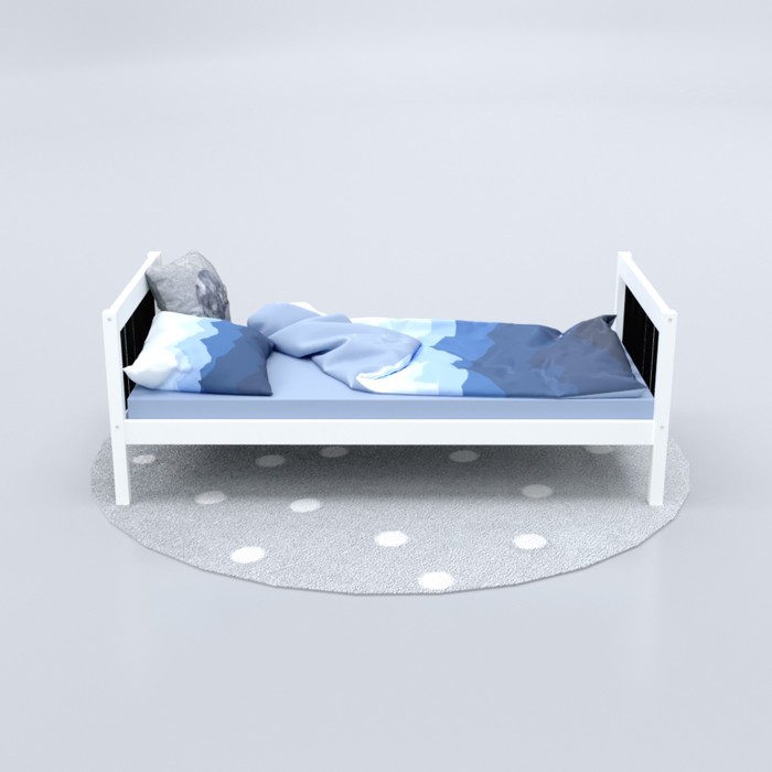 Кровать «Савушка-05», 1-ярусная, цвет чёрный, 90х200 см - фото 1909364136