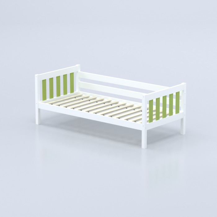 Кровать «Савушка-06», 1-ярусная, цвет зелёный, 90х200 см