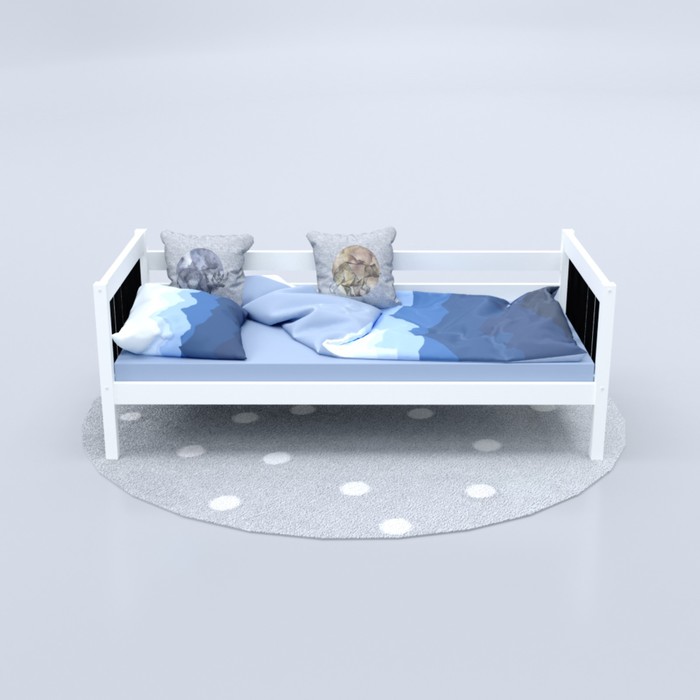 Кровать «Савушка-06», 1-ярусная, цвет чёрный, 90х200 см - фото 1909364184