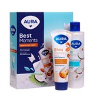 Подарочный набор косметики AURA "Кокос и Миндаль: крем-гель для душа, 250 мл + крем для рук, 75 мл - Фото 1