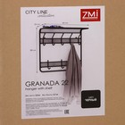 Вешалка с полкой «Гранада 22», 60×22×58 см, цвет чёрный - фото 23197467