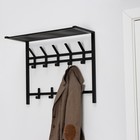 Вешалка с полкой «Торонто 22», 67×27×58,5 см, чёрная - Фото 2