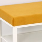 Банкетка «Торонто 13S», 47×30×49 см, цвет каркаса белый, цвет сиденья горчичный - фото 23197537