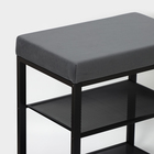 Банкетка «Торонто 13S», 47×30×49 см, каркаса графит, сиденье серое - Фото 7