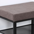 Банкетка «Торонто 13S», 47×30×49 см, каркаса чёрный, сиденье серое - Фото 3