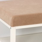 Банкетка «Торонто 23S», 67×30×49 см, каркас белый, сиденье бежевое - Фото 4