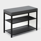 Банкетка «Торонто 23S», 67×30×49 см, каркас графит, сиденье серое - Фото 7