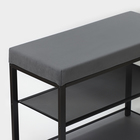 Банкетка «Торонто 23S», 67×30×49 см, каркас графит, сиденье серое - Фото 8