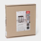 Табурет «Торонто», 33×33×48 см, цвет каркаса чёрный, цвет сиденья серый - Фото 5