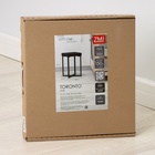 Табурет «Торонто», 33×33×48 см, цвет каркаса графит, цвет сиденья серый - фото 26907005