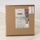 Табурет «Торонто», 33×33×48 см, цвет каркаса белый, цвет сиденья бежевый - фото 26907009