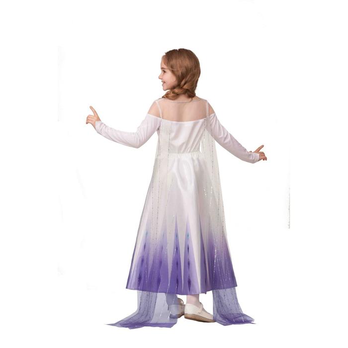 Карнавальный костюм "Эльза 2", белое платье, р.32, рост 128 см