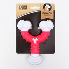 Игрушка для собак «Рогатка», 12 см, двухслойная, твёрдый и мягкий пластик, розовая - Фото 6