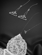 Лямки для бюстгальтера, силиконовые, фурнитура металл, 1 мм, 40 см, пара, прозрачные - Фото 2