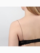 Лямки для бюстгальтера, силиконовые, фурнитура металл, 1 мм, 40 см, пара, чёрные (комплект 2 шт) - фото 42405035