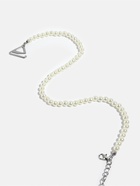 Лямки для бюстгальтера, декоративные с жемчугом, фурнитура металл, 5 мм, 45 см, пара, белые - Фото 5