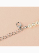 Лямки для бюстгальтера, декоративные с жемчугом, фурнитура металл, 5 мм, 45 см, пара, белые - Фото 8