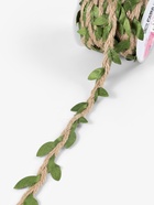 Тесьма декоративная холщовая «Листья», 25 мм, 9±0.5 м, бежевая, зелёная - Фото 1