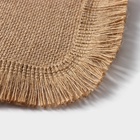 Салфетка сервировочная на стол Доляна «Любовь», 40×30 см, бежевая - Фото 3