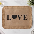 Салфетка сервировочная на стол Доляна «Любовь», 40×30 см, бежевая - Фото 5