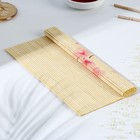 Циновка Макису для приготовления суши и роллов/коврик бамбуковый «Цветы», 22 х 24 см - Фото 4
