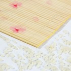 Циновка, коврик бамбуковый для ролл «Цветы», 22×24 см - Фото 6