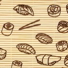 Циновка Макису для приготовления суши и роллов «Суши», 22 х 24 см - фото 4401694