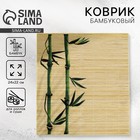 Циновка, коврик бамбуковый для ролл «Бамбук», 22×24 см - Фото 1