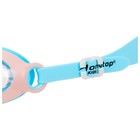 Очки для плавания детские ONLYTOP, беруши, набор носовых перемычек, цвет голубой/розовый - фото 4113397