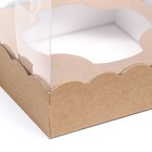 Упаковка для кондитерских изделий с ложементом, крафт ,15 х 15 х 14 см - Фото 3