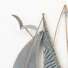Декор настенный металл "Корабль с чайками" 38х3,8х40 см - Фото 3