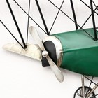 Декор настенный металл "Самолёт. Биплан" зелёный 103х5х40 см - фото 23359328