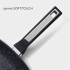 Сковорода-гриль Magistro Warrior, 28×28 см, квадратная, антипригарное покрытие, индукция, кованый алюминий, чёрная - Фото 3