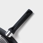 Сковорода-гриль Magistro Warrior, 28×28 см, квадратная, антипригарное покрытие, индукция, кованый алюминий, чёрная - Фото 4