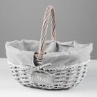 Корзина, 38 х 38 х 16/30 см, лоза, ткань - фото 24622620